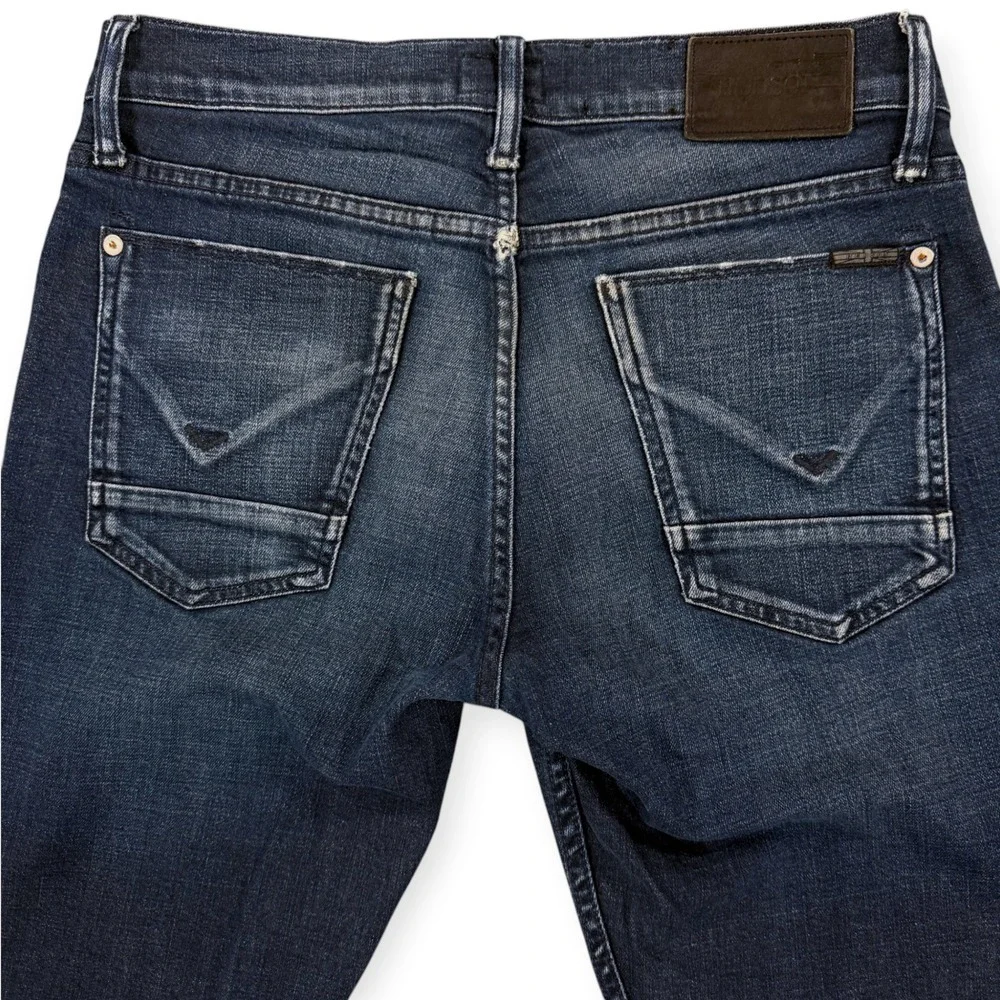 Hudson Slim Fit Stretch Jeans Womens 30 Blue Straight Leg Stretch Denim Designer